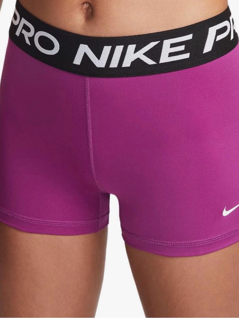 Nike Pro Women's Purple Compression Shorts 3”